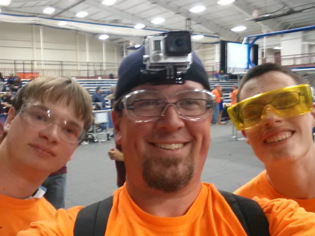 students at robotics competition