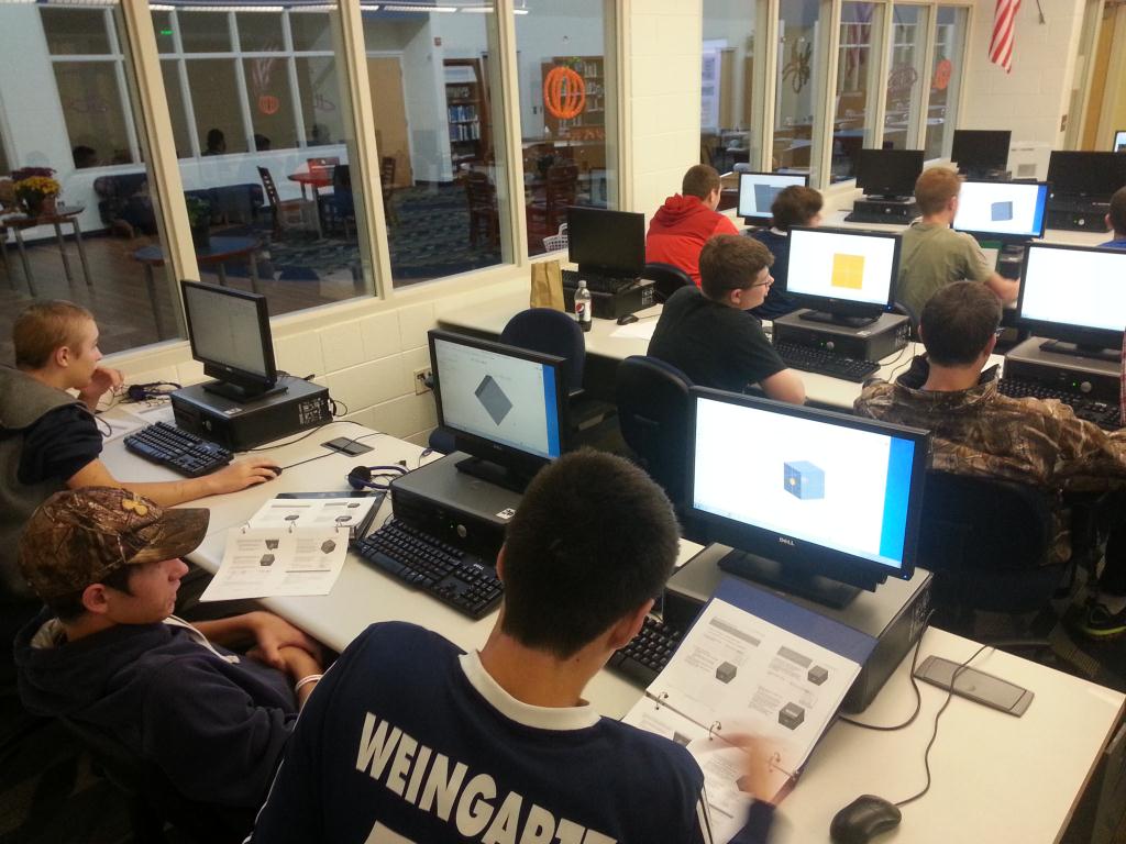 students in computer lab