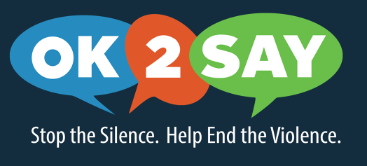 OK2SAY BANNER - Stop the Silence, Help End the Violence